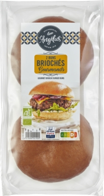 Biofournil Gourmet Brioche Burger Buns, 2 St, 150 Packung