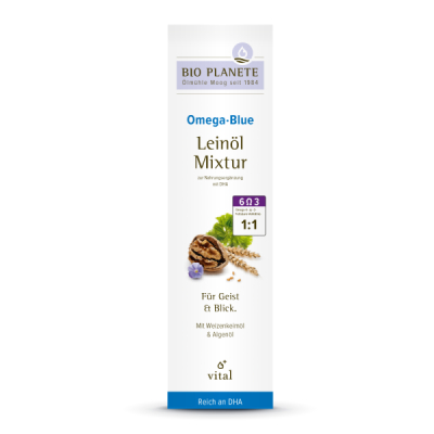 BIO PLANÈTE Omega Blue Leinöl-Mixtur zur Nahrungsergänzung