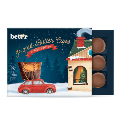 Bett´r Christmas Box of peanut butter cups 156 g Bettr