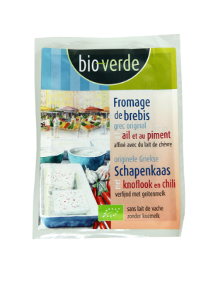 bio-verde Schafkäse mit Knoblauch und Peperoni