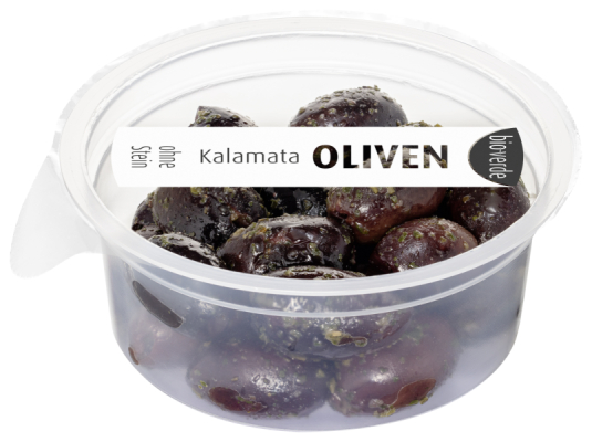 bio-verde Prepack Kalamata Oliven ohne Stein mariniert