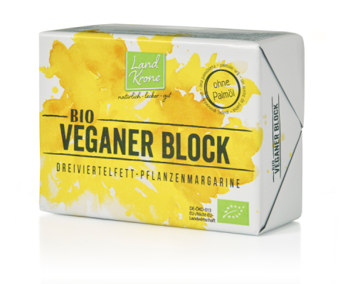 Landkrone Bio Veganer Block - Dreiviertelfettpflanzenmargar.