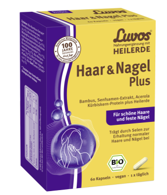 Luvos Nahrungsergänzung mit Heilerde Luvos Haar & Nagel Plus Kapseln
