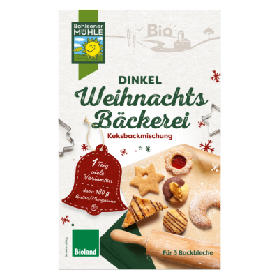 Bohlsener Mühle Bio Dinkel Weihnachtsbäckerei Keksbackmischung