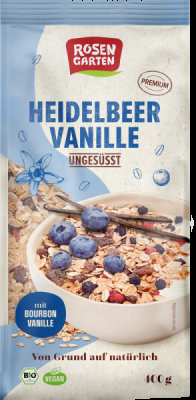 Rosengarten Heidelbeer-Vanille-Müsli ungesüßt