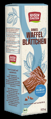 Rosengarten Dinkel-Waffelblättchen Vollmilch