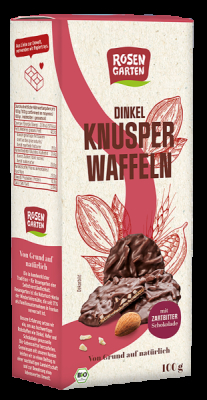 Rosengarten Dinkel-Knusperwaffeln Zartbitter