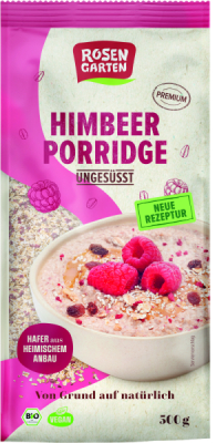 Rosengarten Himbeer-Porridge ungesüßt