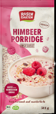 Rosengarten Himbeer-Porridge ungesüßt