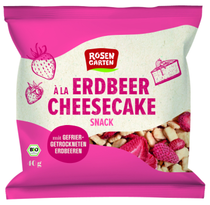Rosengarten Erdbeer Cheesecake Snack