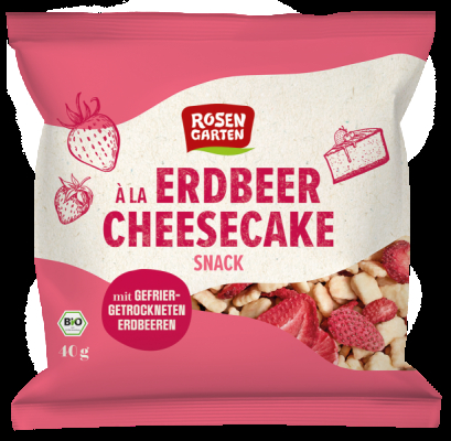 Rosengarten Erdbeer Cheesecake Snack
