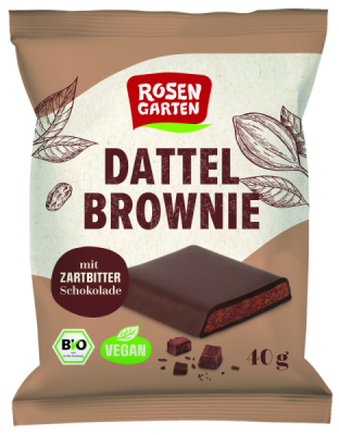 Rosengarten Zartbitter Dattel Brownie