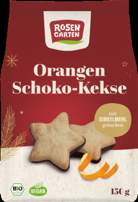 Rosengarten Orangen-Kekse mit Zartbitter-Schokoladenboden