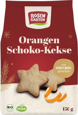 Rosengarten Orangen-Kekse mit Zartbitter-Schokoladenboden