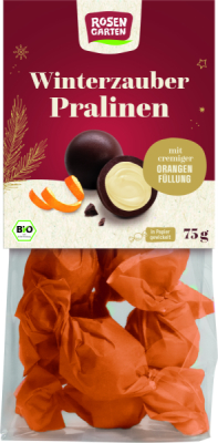 Rosengarten Winterzauber-Pralinen mit cremiger Orangenfüllung