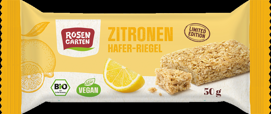Rosengarten Zitronen Haferriegel