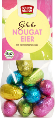 Rosengarten Vollmilch-Schoko-Eier mit Nougat gefüllt