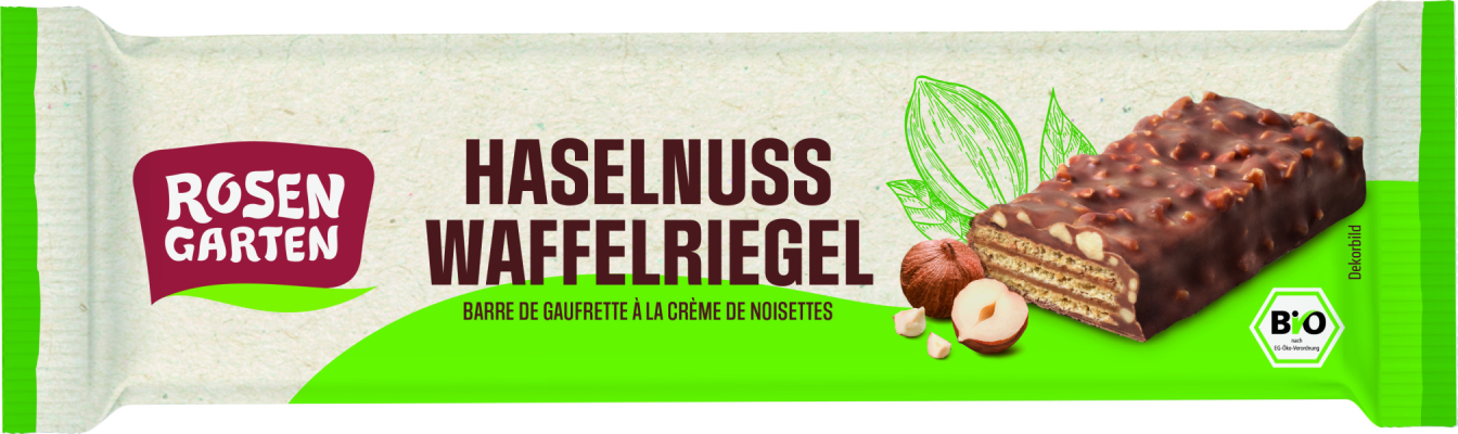 Rosengarten Haselnuss-Waffelriegel