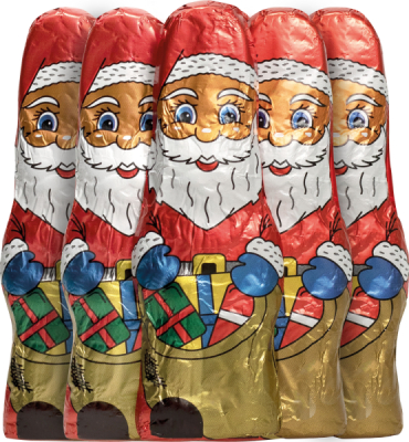 Rosengarten Vollmilch-Schoko-Weihnachtsmänner in Stanniol