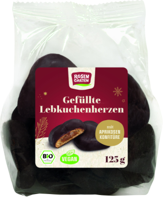 Rosengarten Lebkuchenherzen gefüllt