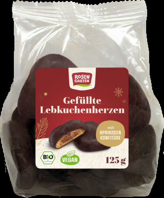 Rosengarten Lebkuchenherzen gefüllt