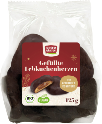 Rosengarten Lebkuchenherzen gefüllt