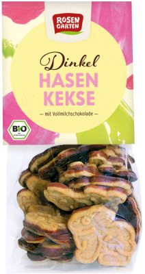 Rosengarten Dinkel-Hasen-Kekse mit Vollmilchschokolade