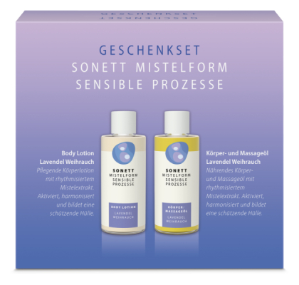 SONETT MISTELFORM. SENSIBLE PROZESSE Mistelform Geschenkset Lavendel-Weihrauch