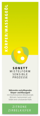 SONETT MISTELFORM. SENSIBLE PROZESSE Körper- und Massageöl Zitrone-Zirbelkiefer