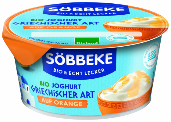 Söbbeke Bio Joghurt griechischer Art auf  Orange 10% Fett