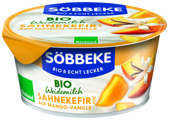 Söbbeke Bio Weidemilch Sahnekefir Mango-Vanille 150g