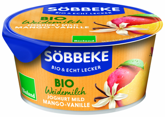 Söbbeke Bio Weidemilch Joghurt Mango Vanille