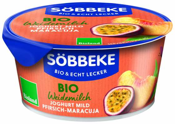 Söbbeke Bio Weidemilch Joghurt Pfirsich-Maracuja