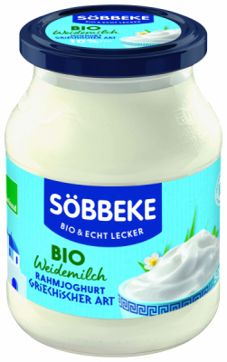 Söbbeke Bio Weidemilch Rahmjoghurt griechischer Art mild