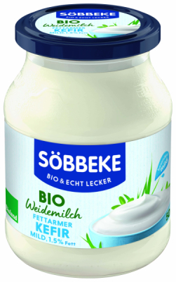 Söbbeke Bio Weidemilch fettarmer Kefir mild 1,5 % Fett