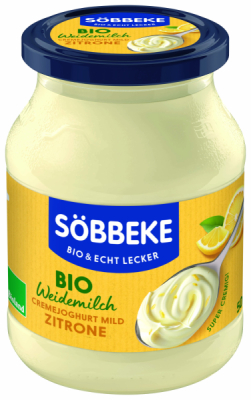 Söbbeke Bio Weidemilch Joghurt mild Zitrone