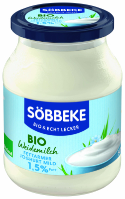 Söbbeke Bio Weidemilch fettarmer Naturjoghurt mild