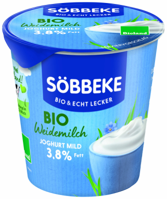 Söbbeke Bio Weidemilch Naturjoghurt mild 3,8 %