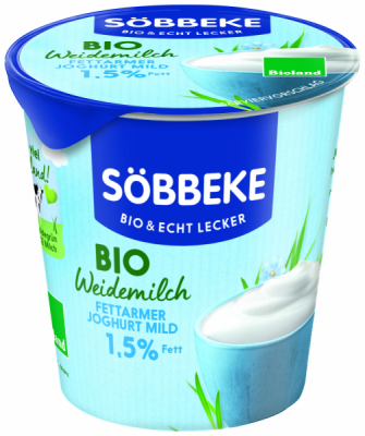 Söbbeke Bio Weidemilch Naturjoghurt mild 1,5 %