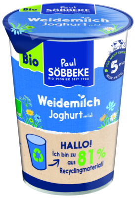 Söbbeke Bio-Weidemilch Naturjoghurt mild 3,8 %