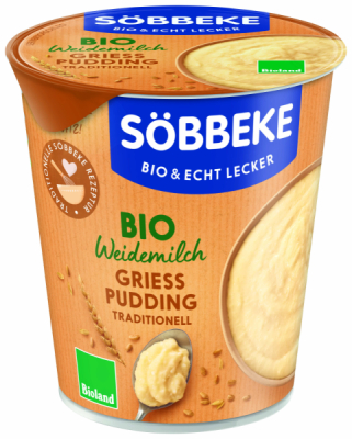 Söbbeke Bio Weidemilch Grießpudding Traditionell