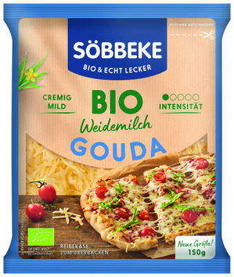 Söbbeke Bio Weidemilch Reibekäse Gouda