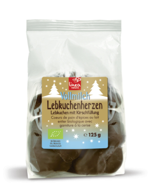 Linea Natura Lebkuchenherzen VM , gefüllt (Kirsche)