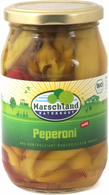 Marschland Peperoni mild in Lake, 320 gr Glas (150 gr)