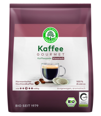 LEBENSBAUM Kaffee Gourmet, Kaffeepads, klassisch