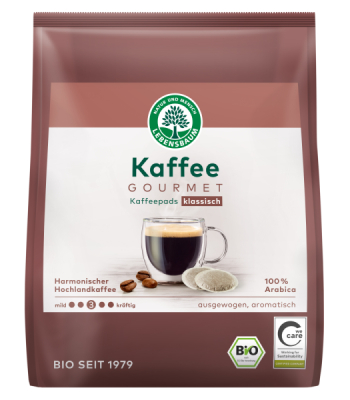 LEBENSBAUM Kaffee Gourmet, Kaffeepads, klassisch