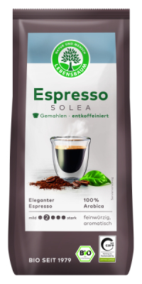 LEBENSBAUM Espresso Solea®, entkoffeiniert, gemahlen
