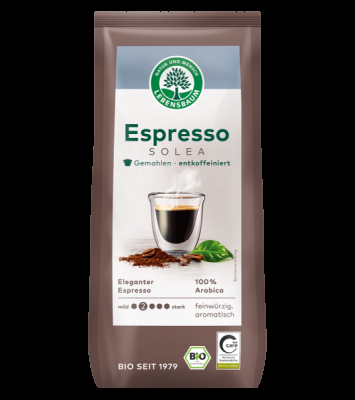 LEBENSBAUM Espresso Solea®, entkoffeiniert, gemahlen