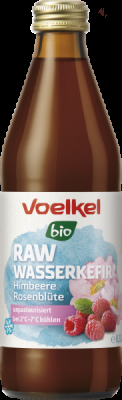 Voelkel RAW Wasserkefir Himbeere Rosenblüte, kühlpflichtig