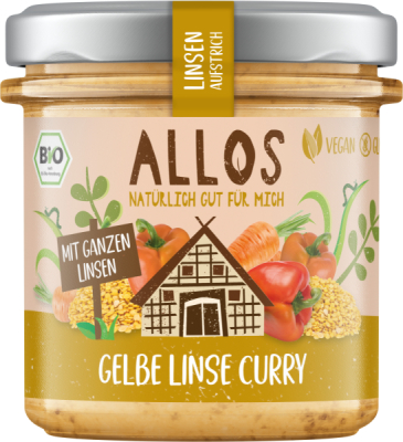 Allos Linsen Aufstrich Gelbe Linse Curry